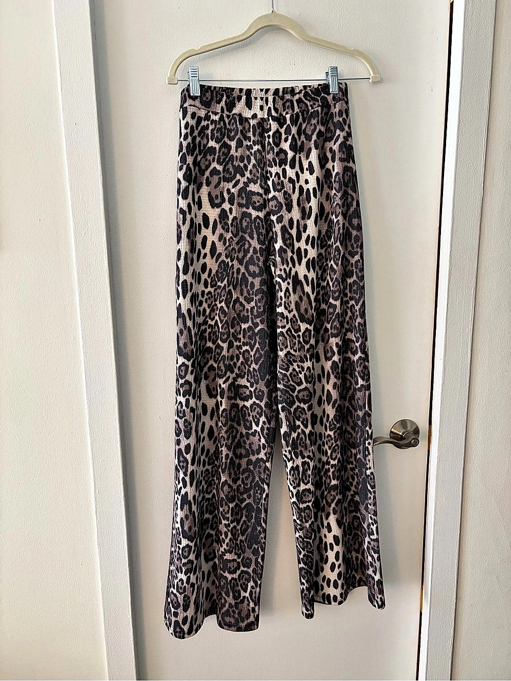 asos DESIGN Leopard Print Wide Leg Pants